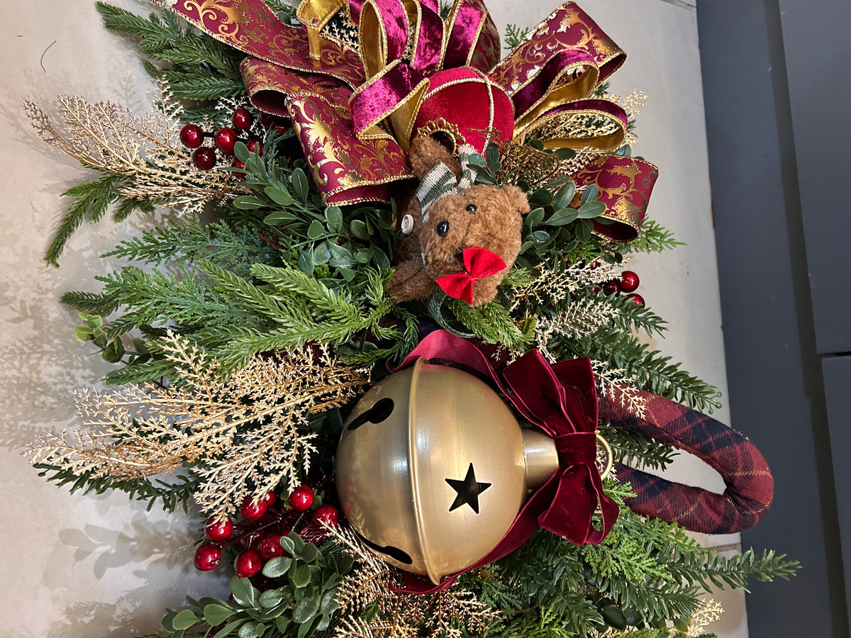 Burgundy and gold garland