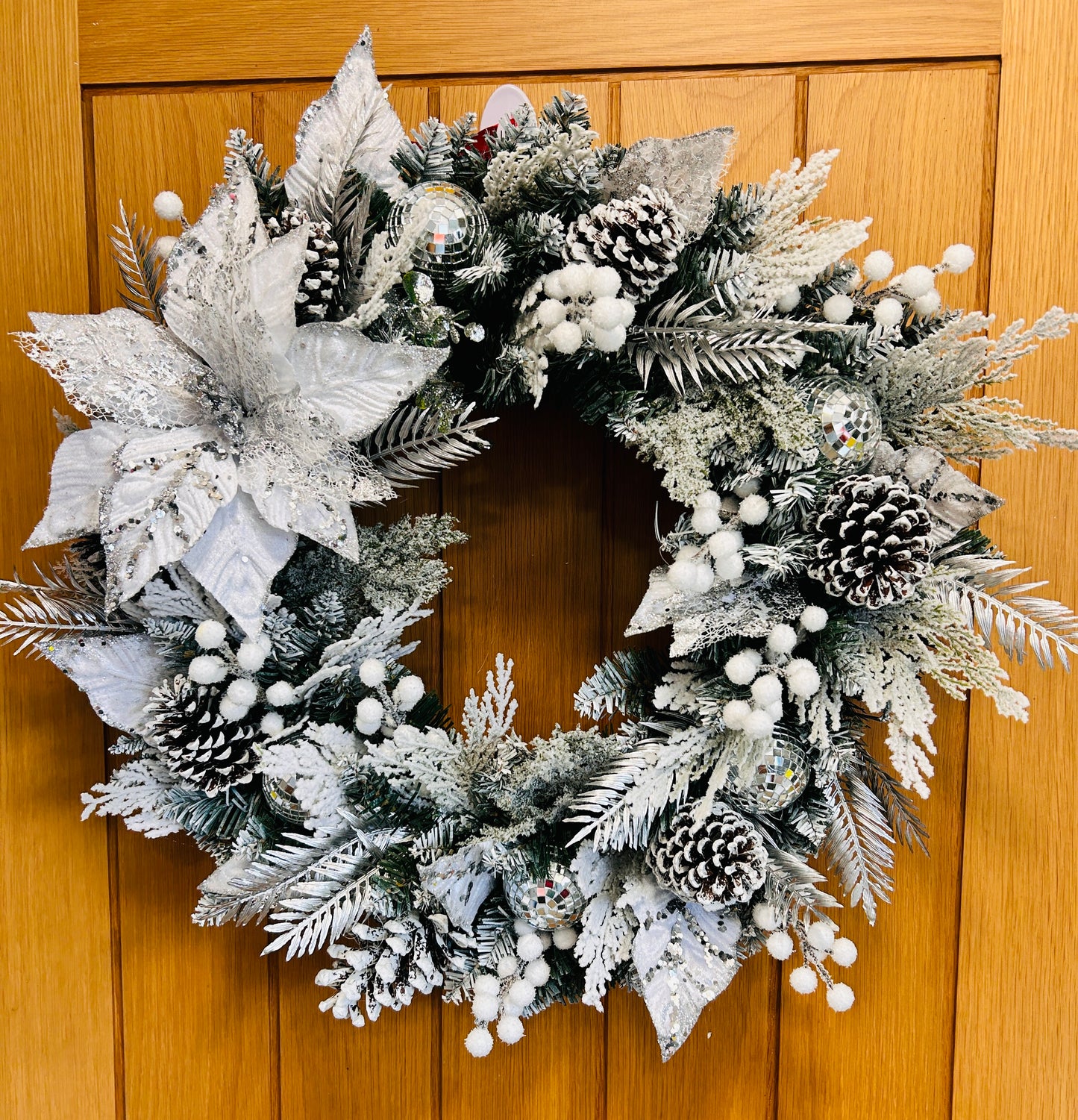 Silver and white wreath