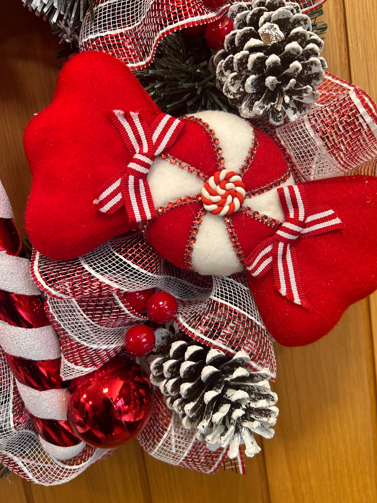 Candy cane wreath