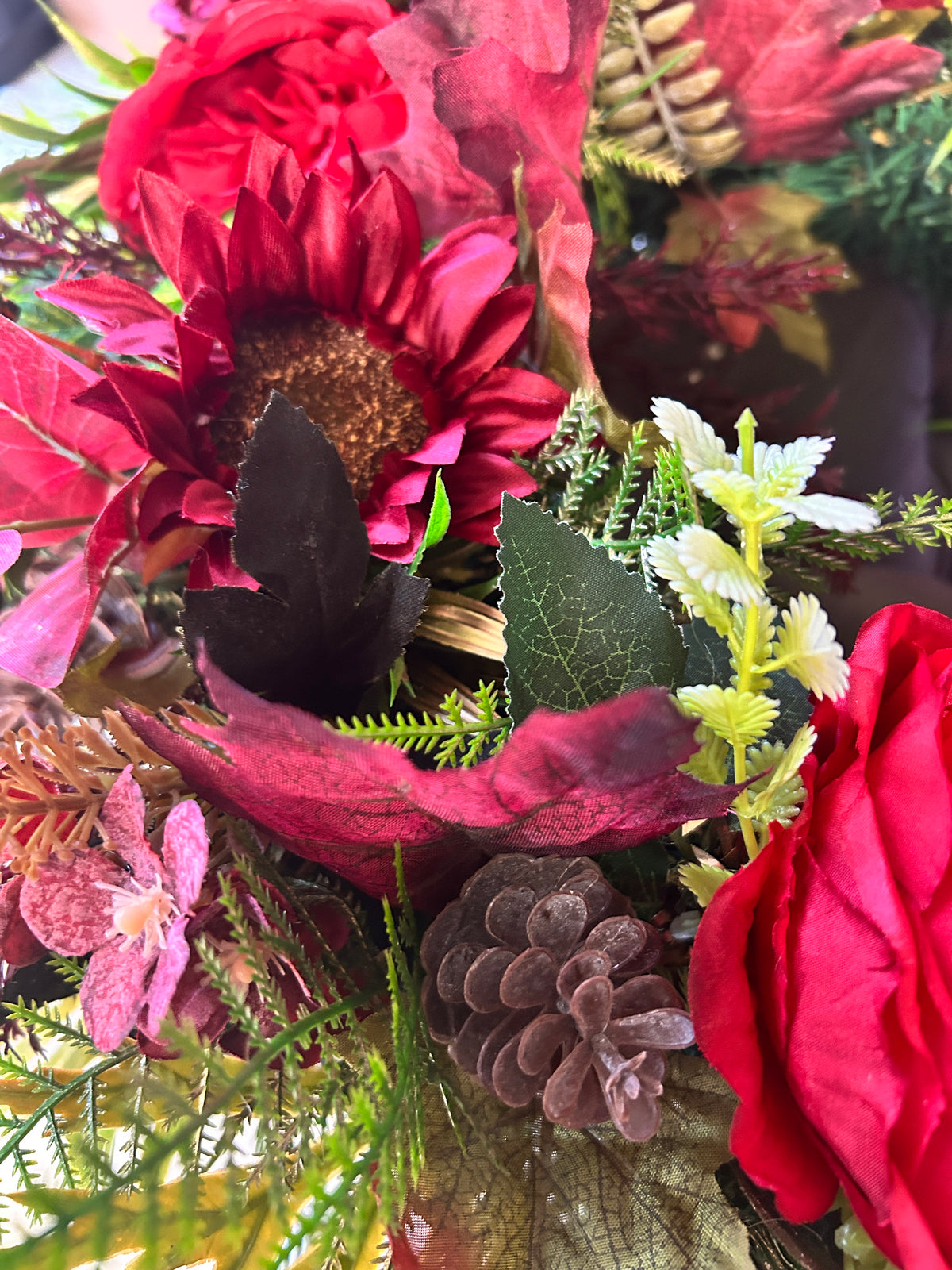 Burgundy & Berry Autumn Door Wreath