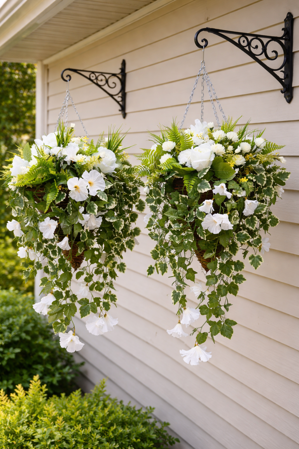 Weighted hanging baskets