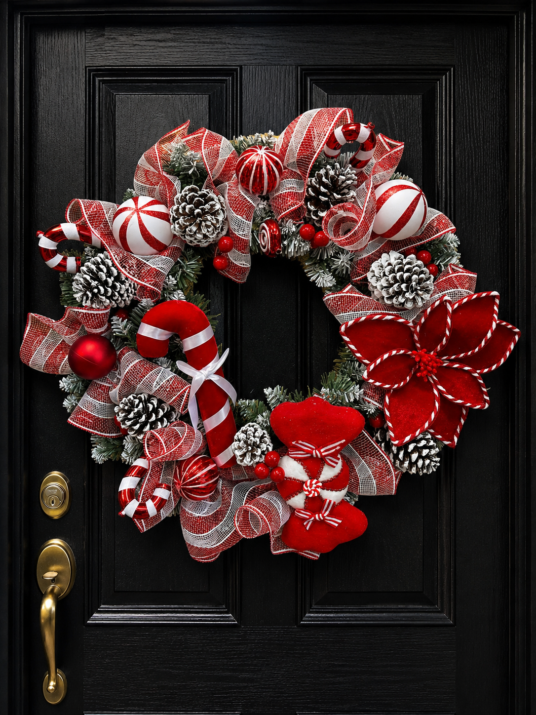 Candy cane wreath