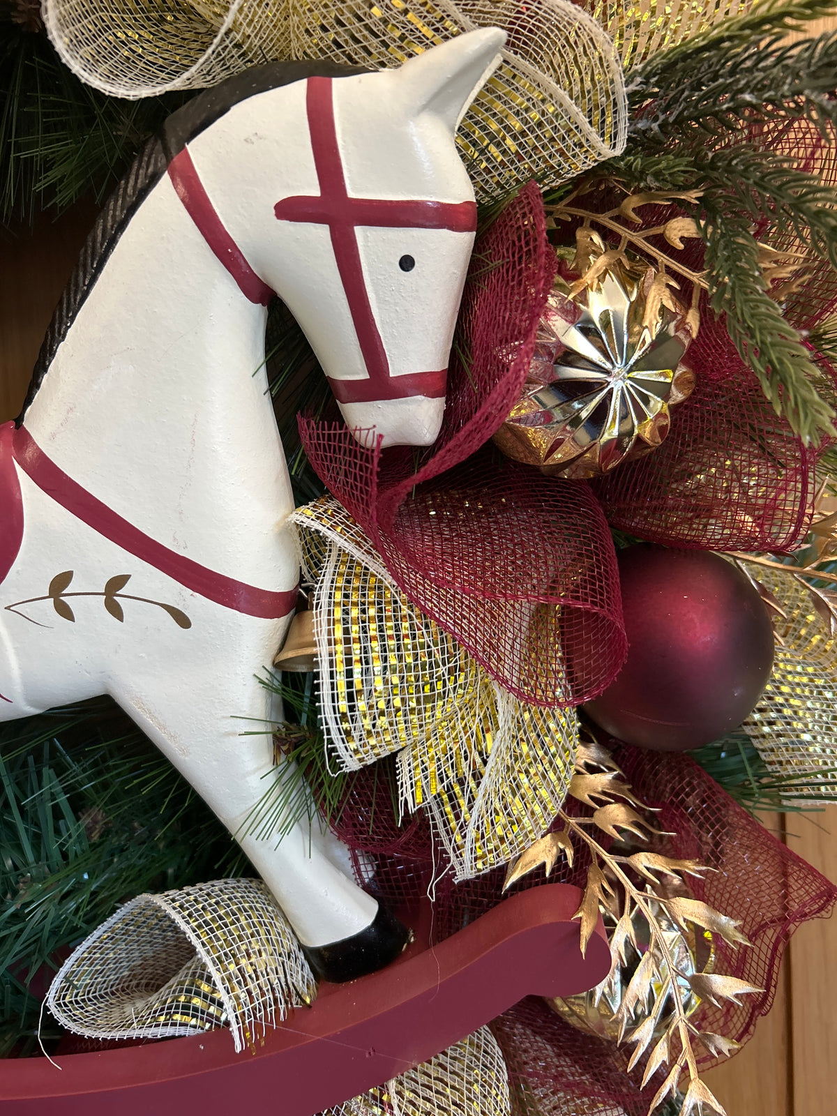 Rocking horse wreath