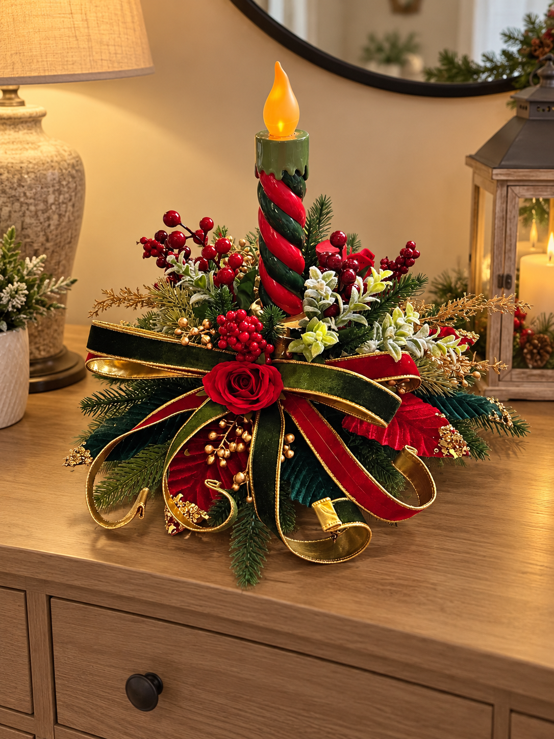 Candle stick arrangement light up