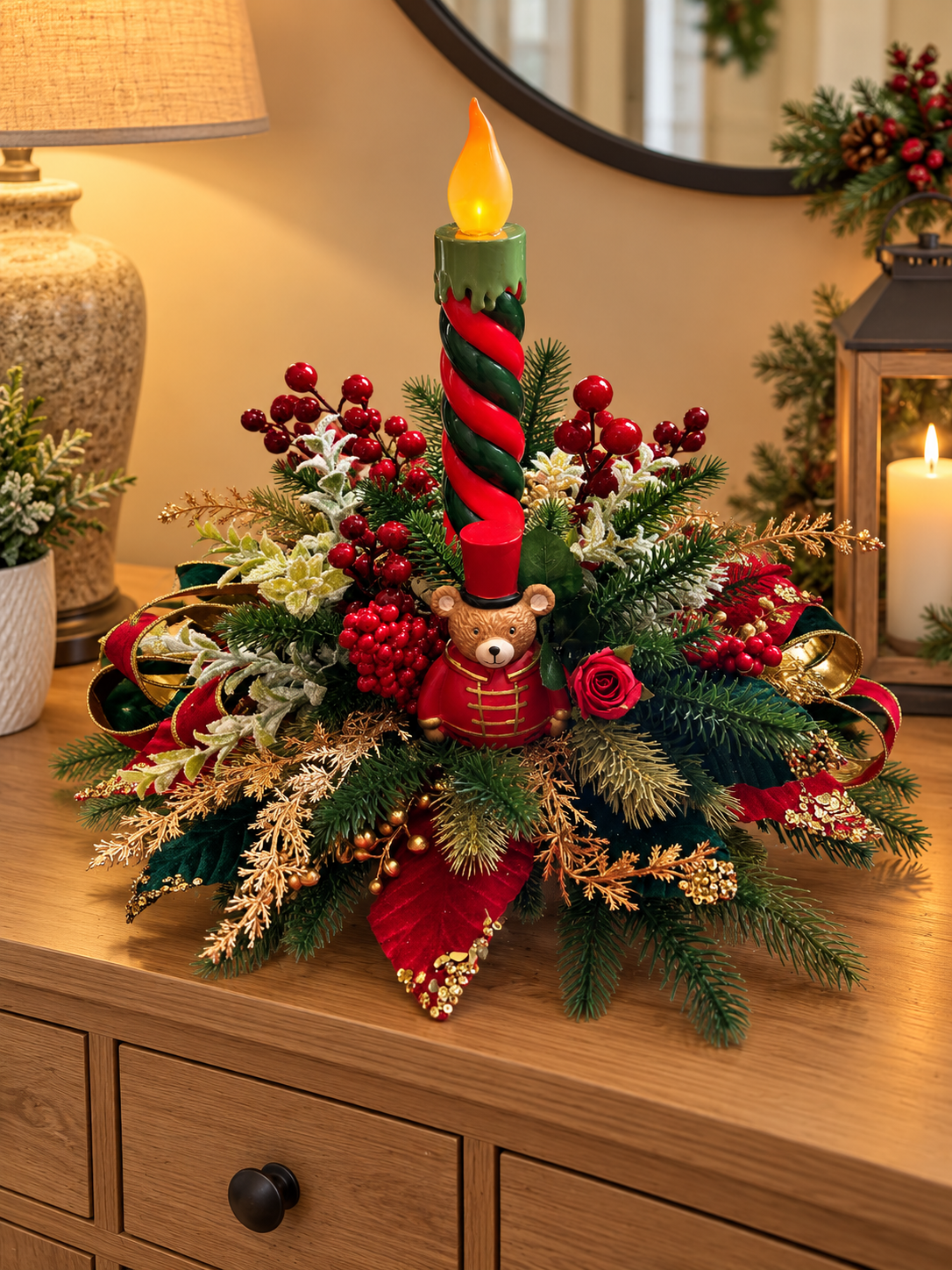 Candle stick arrangement light up