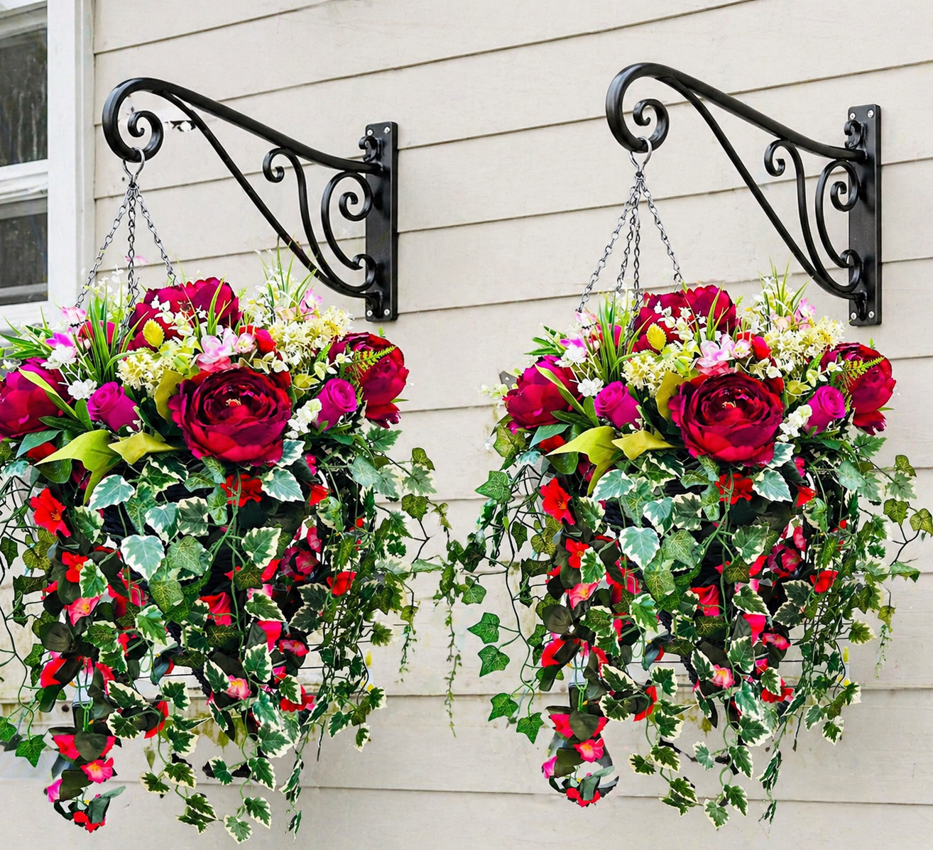 Hanging baskets 2 weighted