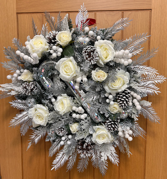 Christmas disco ball wreath