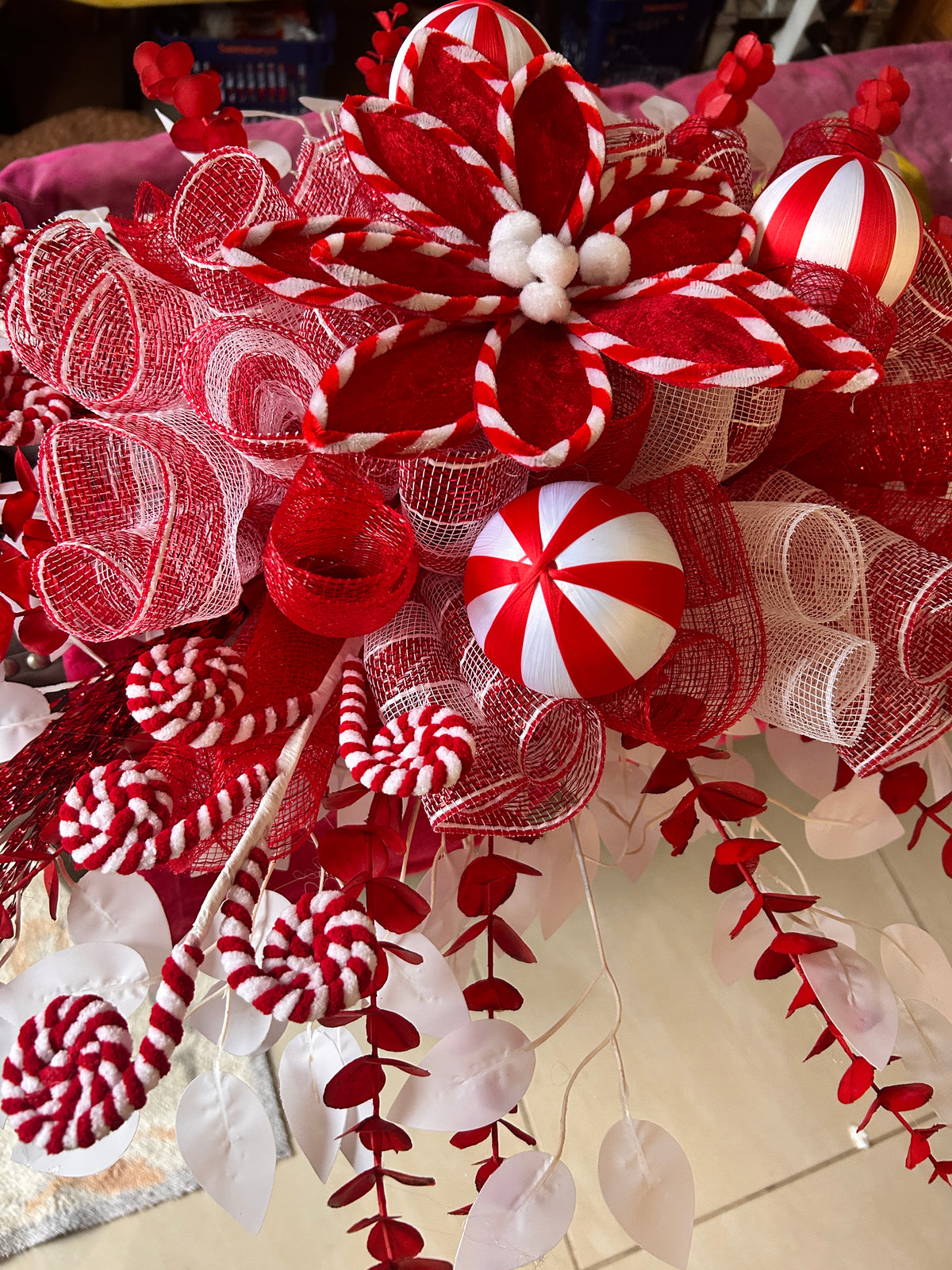 Tree topper candy cane 80cm
