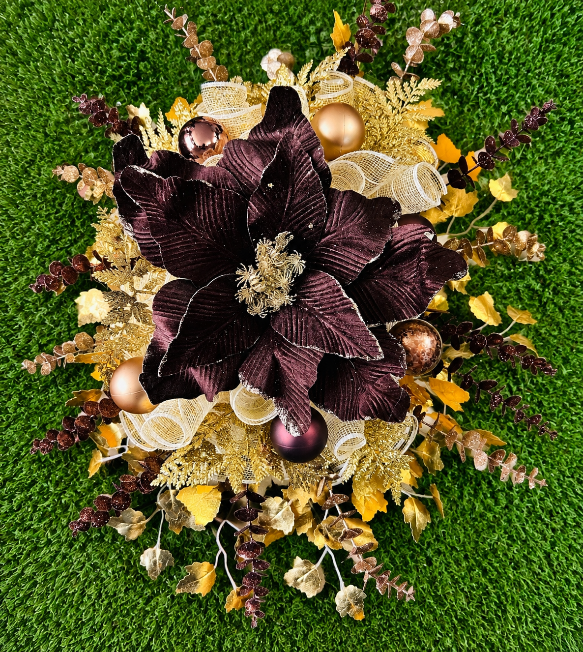 Tree topper gold, chocolate and beigh