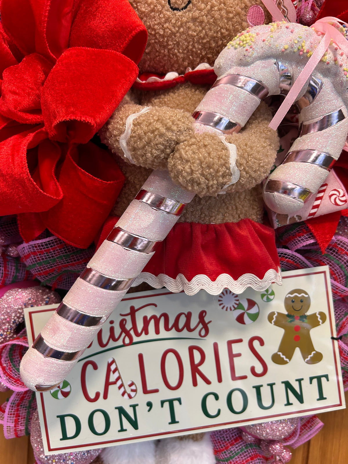 Gingerbread girl wreath