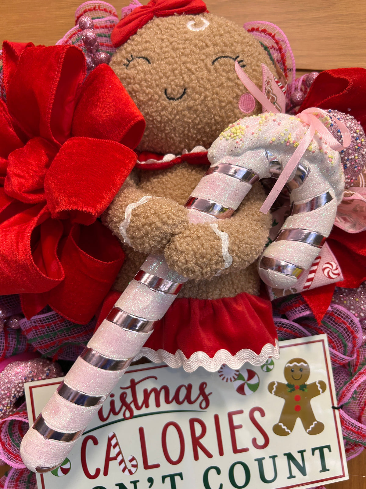 Gingerbread girl wreath
