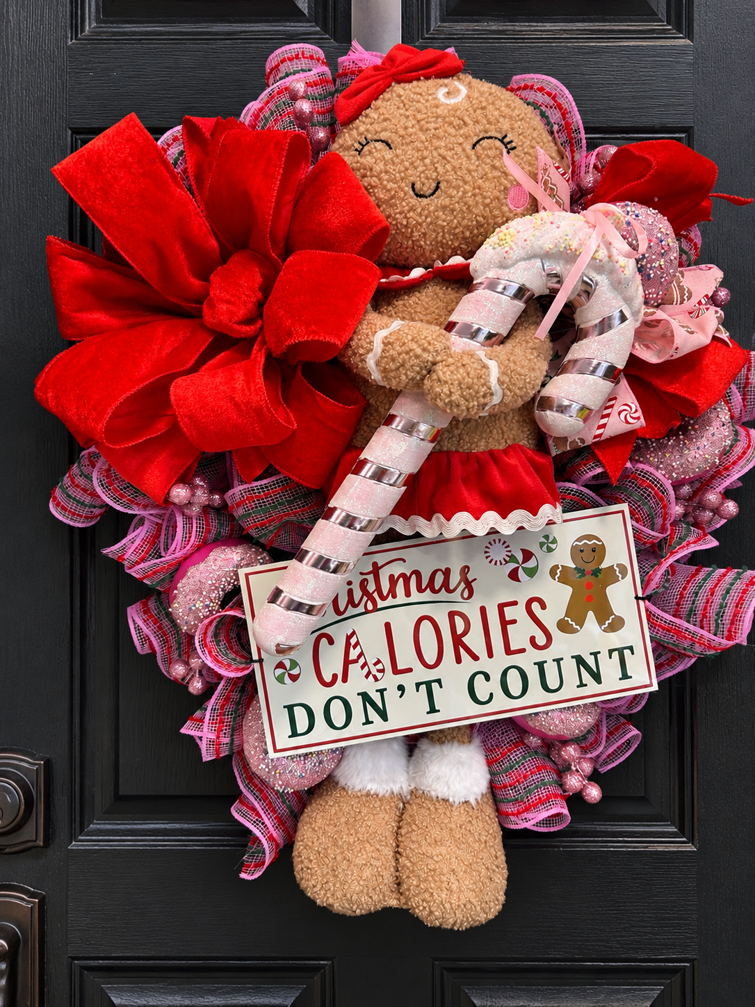 Gingerbread girl wreath