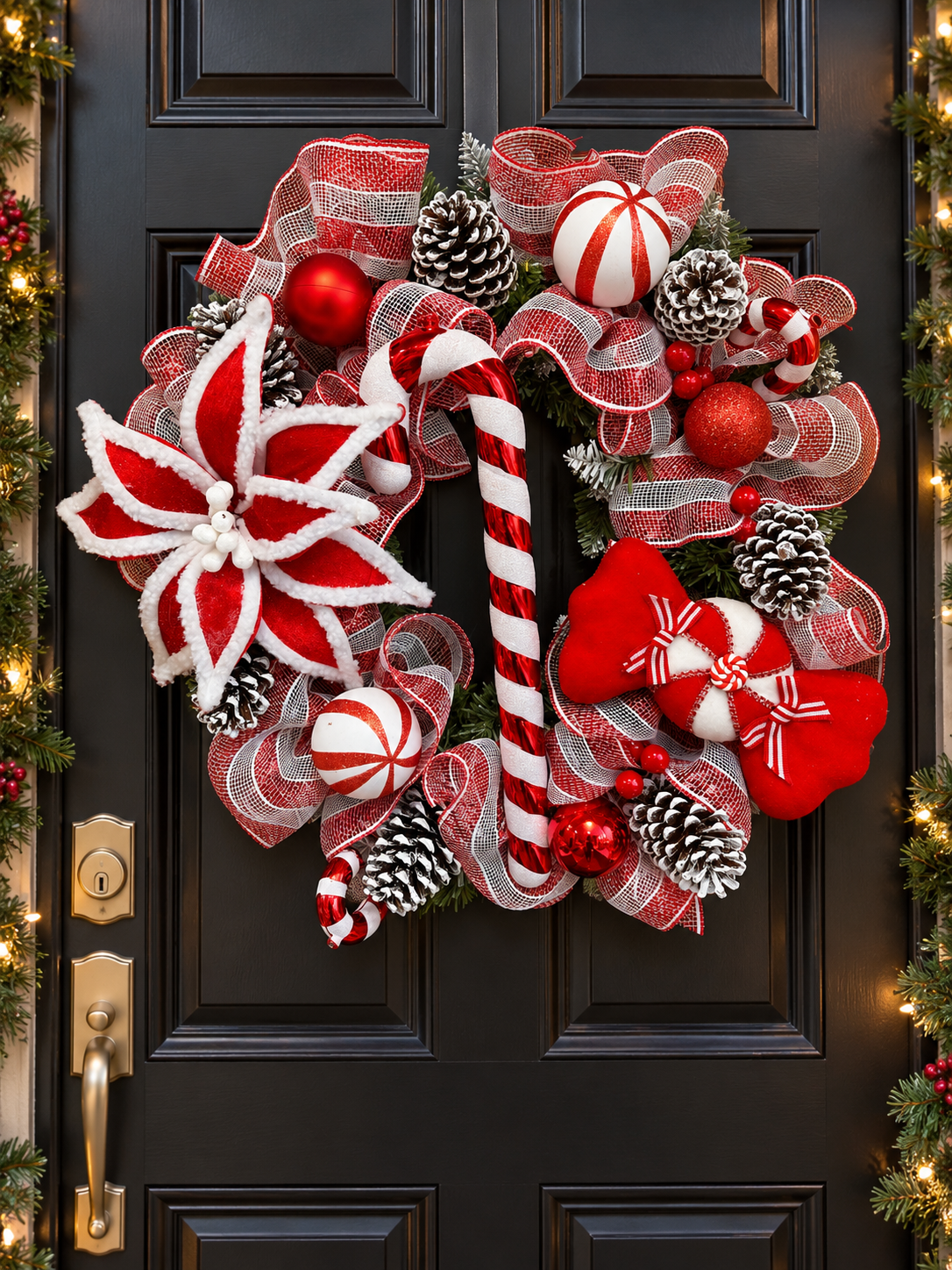 Candy cane wreath