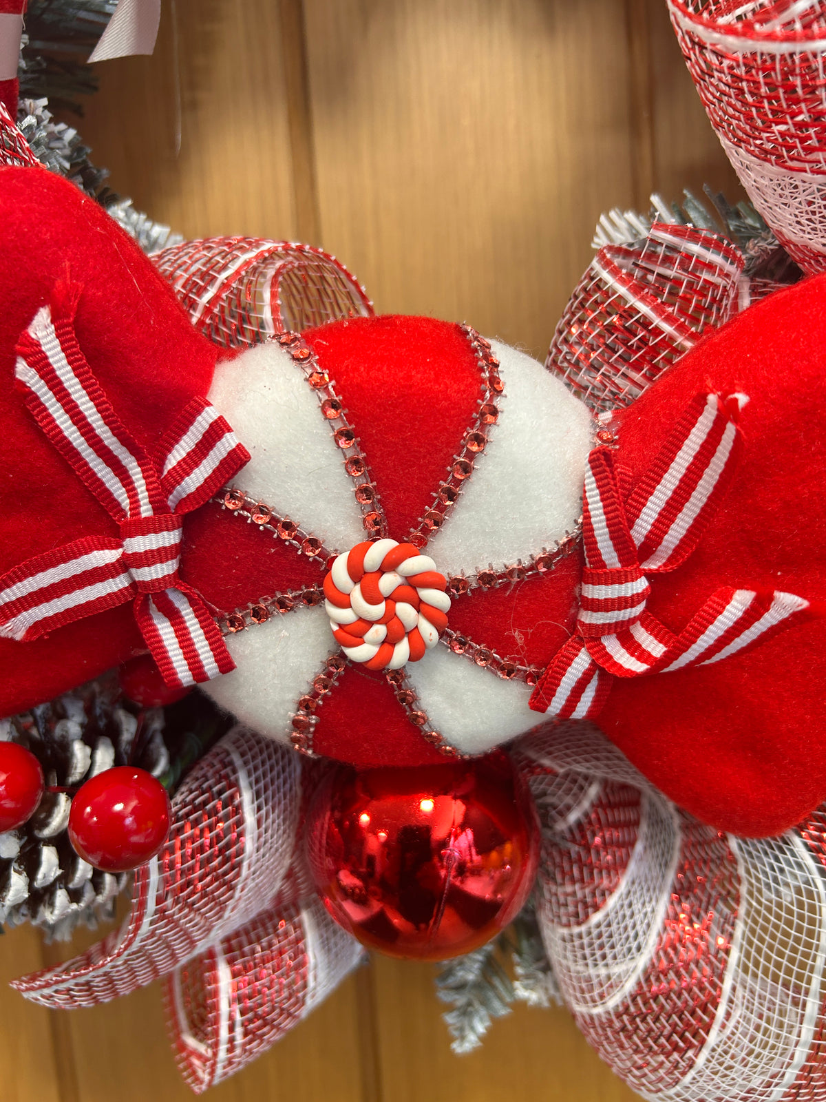 Candy cane wreath