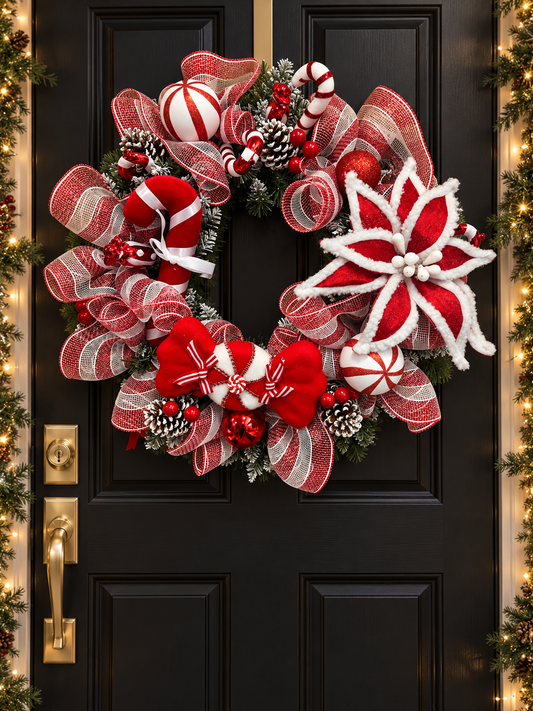 Candy cane wreath