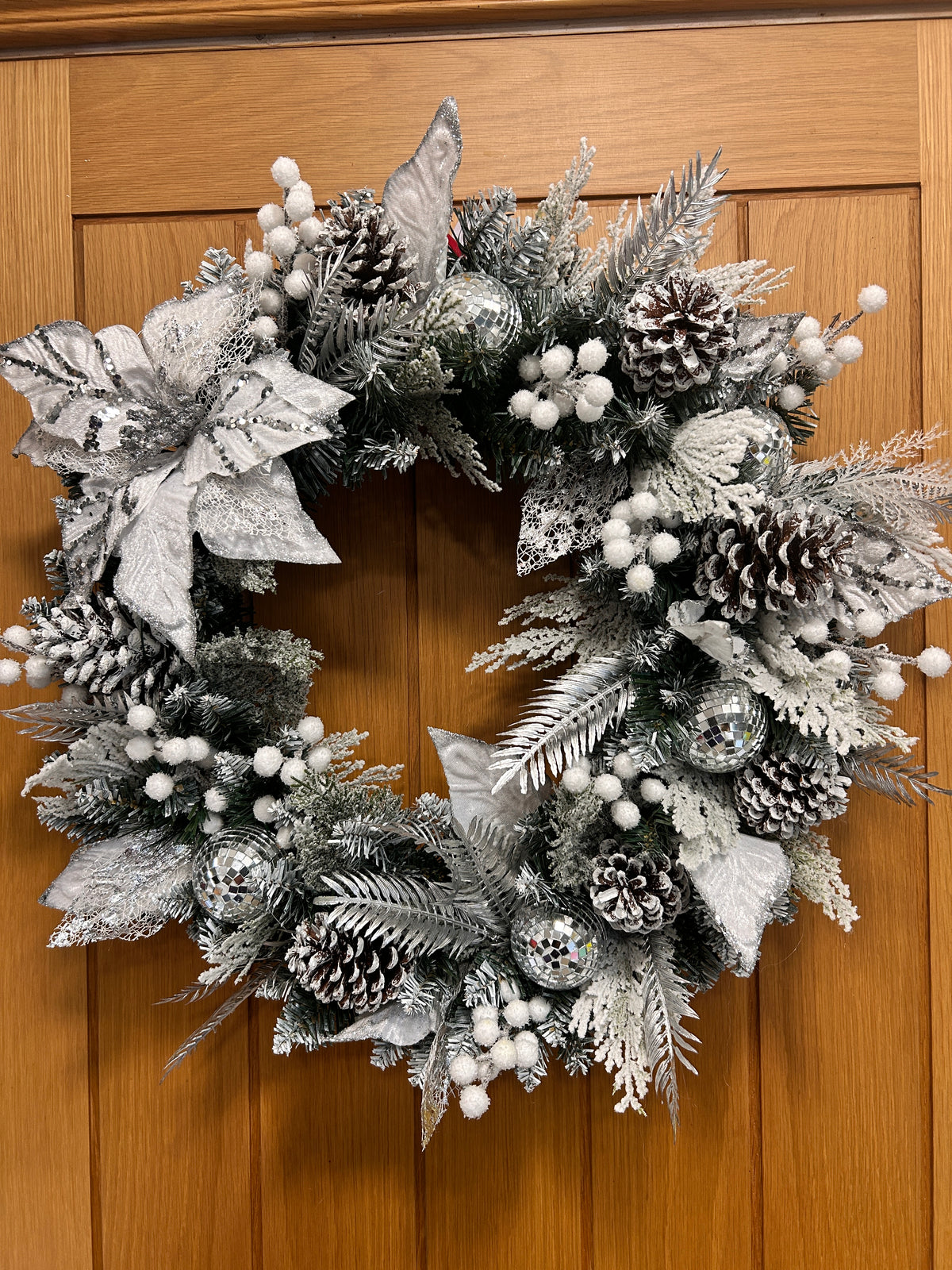 Christmas disco ball wreath