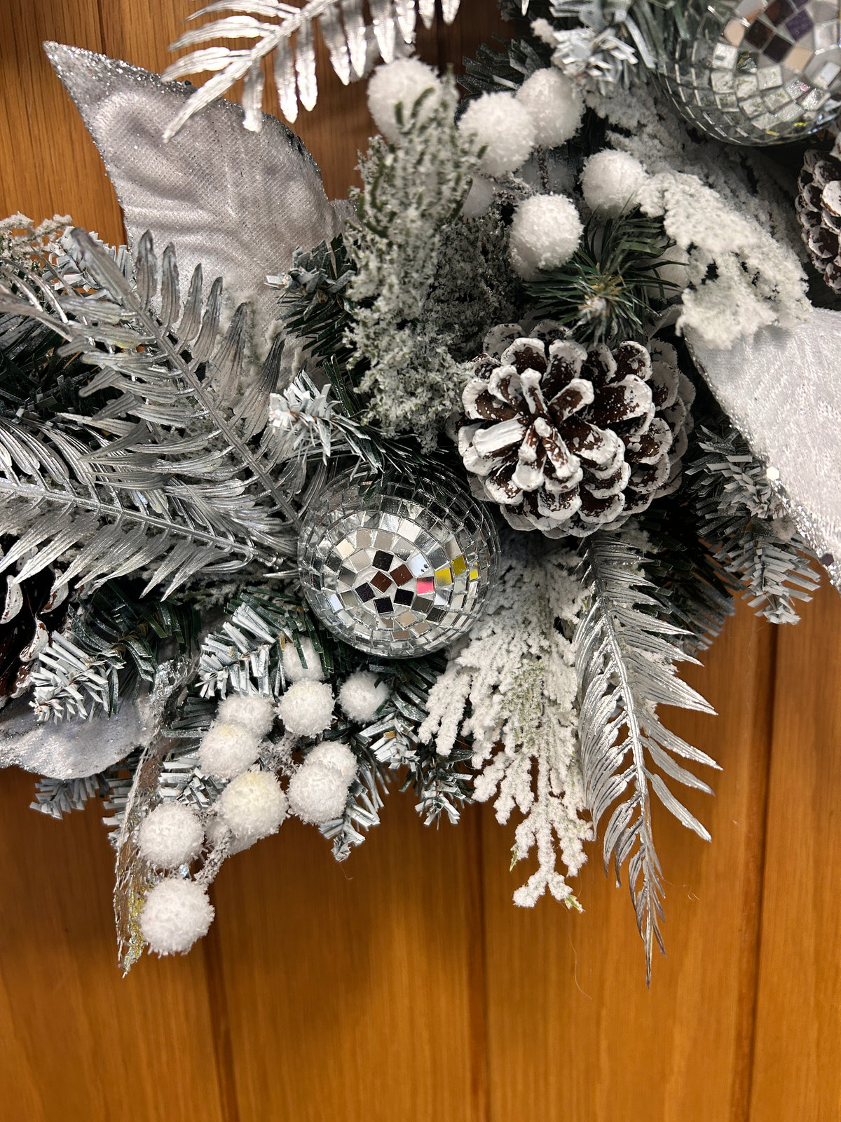 Christmas disco ball wreath