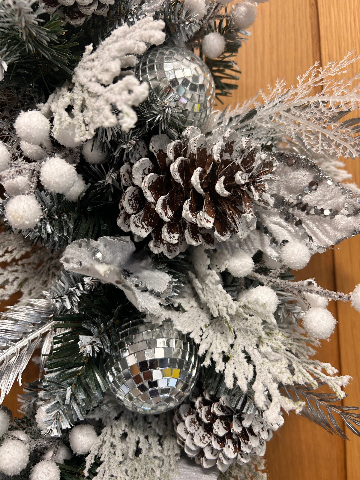 Christmas disco ball wreath