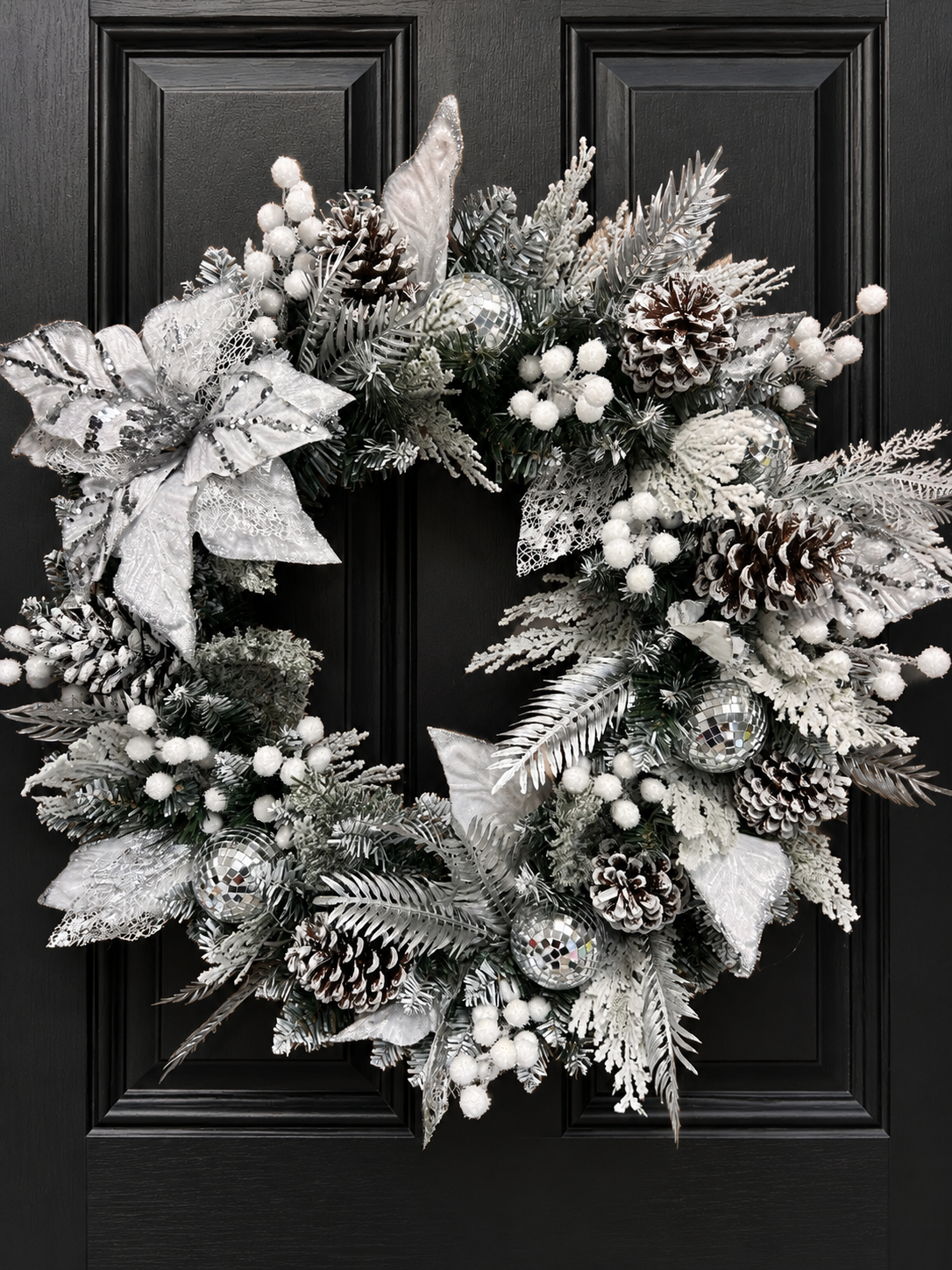 Christmas disco ball wreath