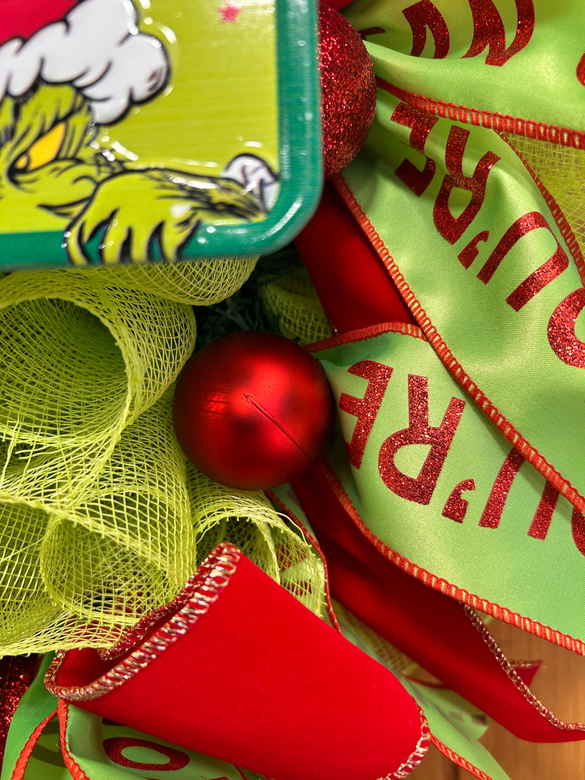 Green monster wreath