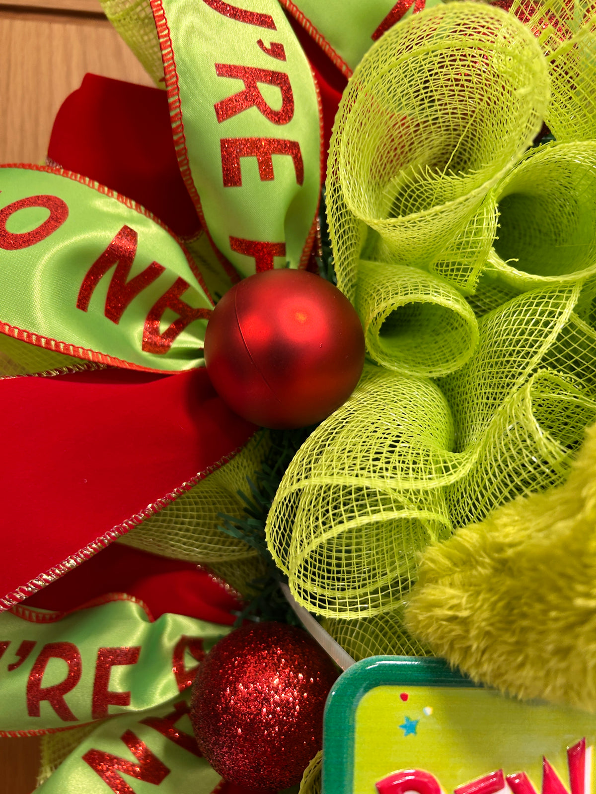 Green monster wreath