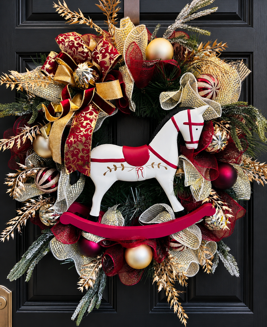 Rocking horse wreath
