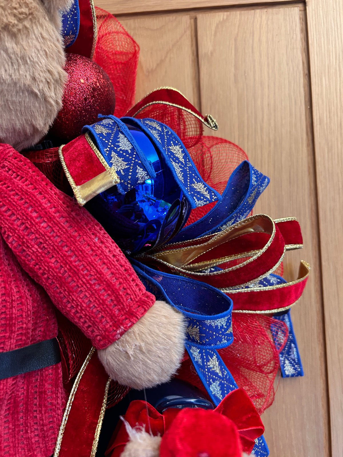 Christmas Teddy bear wreath