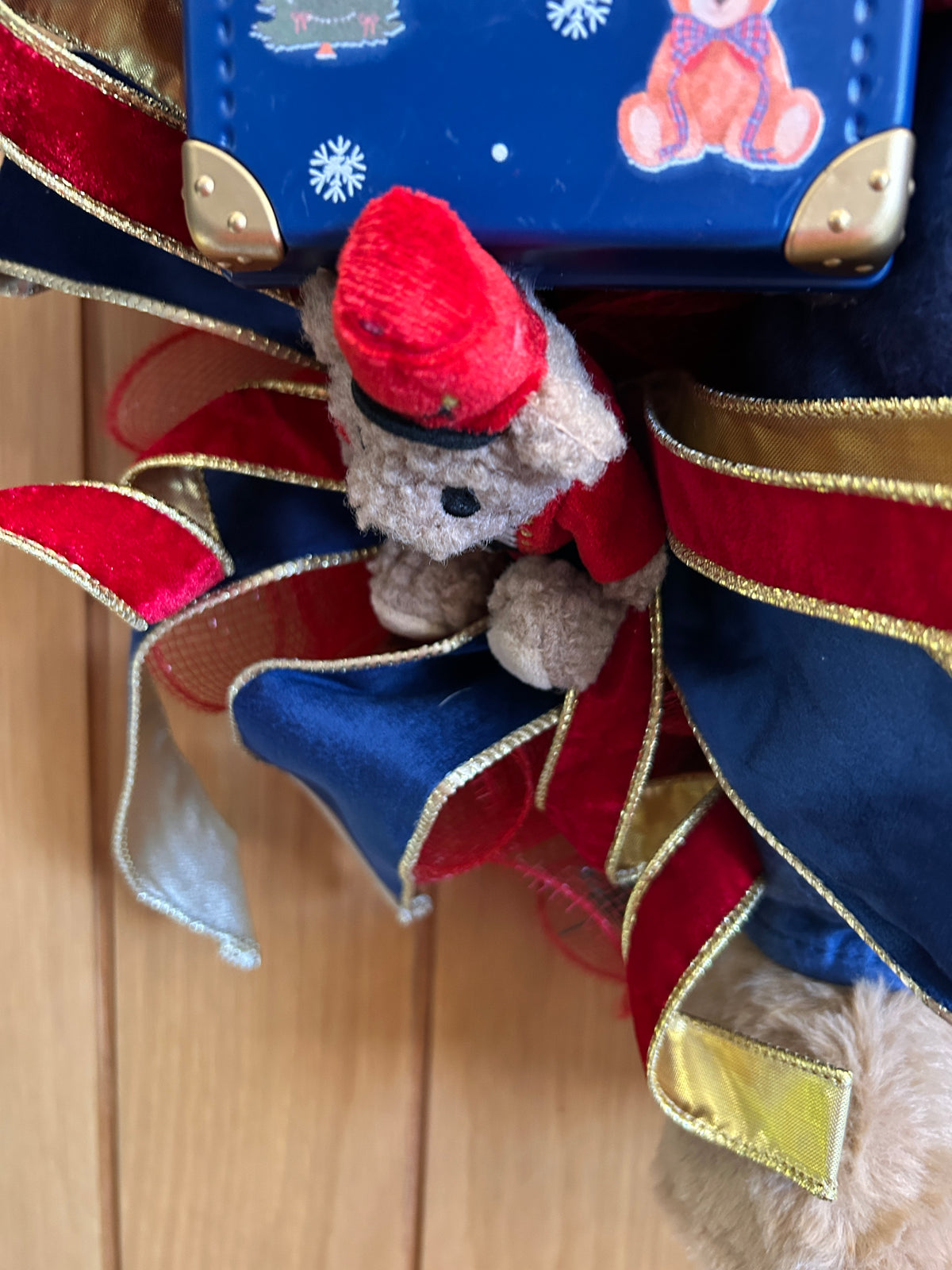 Christmas Teddy bear wreath