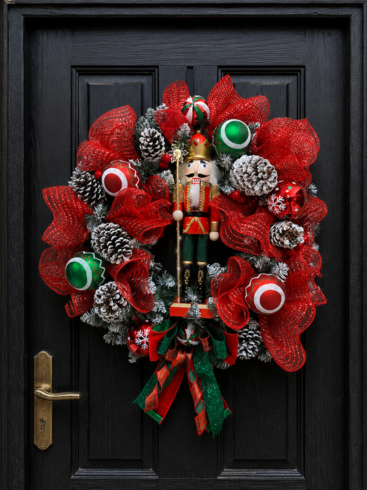 Christmas nutcracker wreath