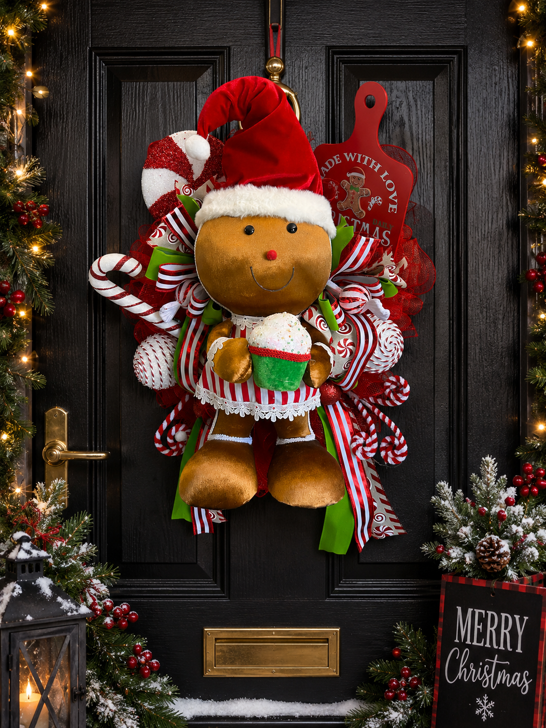 Gingerbread wreath 80x60 cm