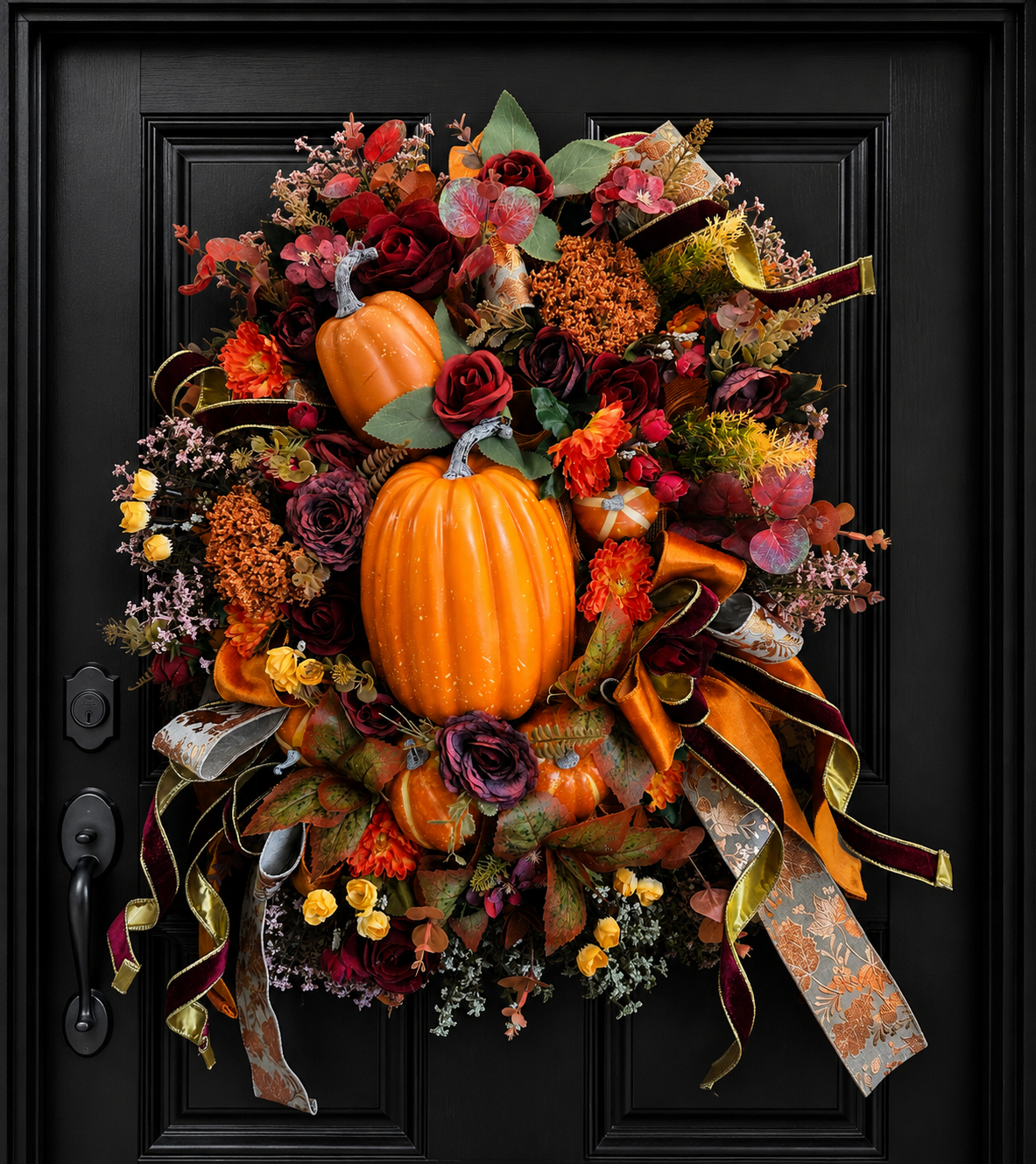 Autumn pumpkin wreath